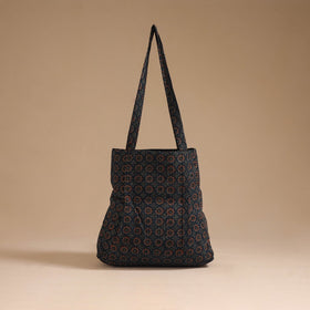 Blue - handcrafted cotton jhola bag 04