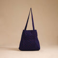 Blue - handcrafted cotton jhola bag 06