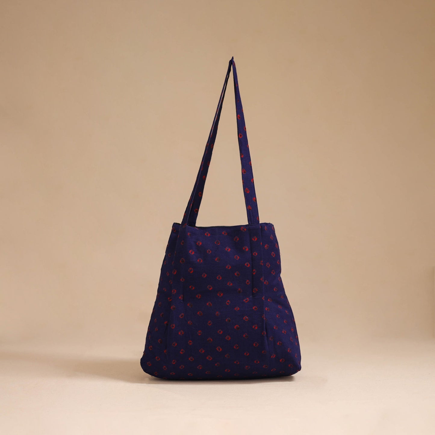 Blue - handcrafted cotton jhola bag 06