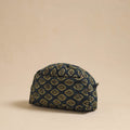  Blue Handcrafted Cotton Quilted Cosmetic Pouch 
