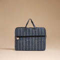 Blue - handcrafted cotton quilted laptop bag 22