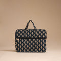 Blue - handcrafted cotton quilted laptop bag 27