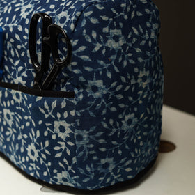 Blue Handcrafted Cotton Sewing Machine Cover 