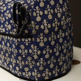 Blue Handcrafted Cotton Sewing Machine Cover 