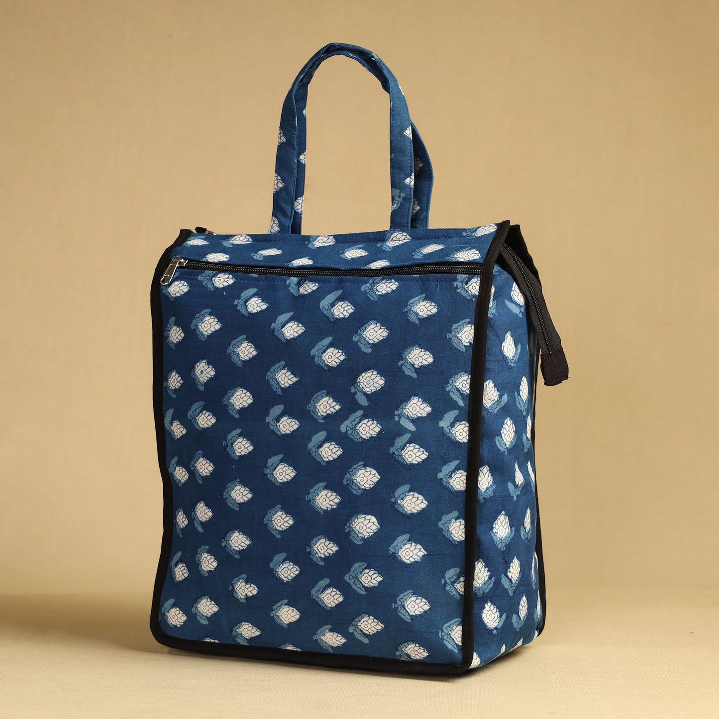 Blue Handcrafted Cotton Shopping Bag 02