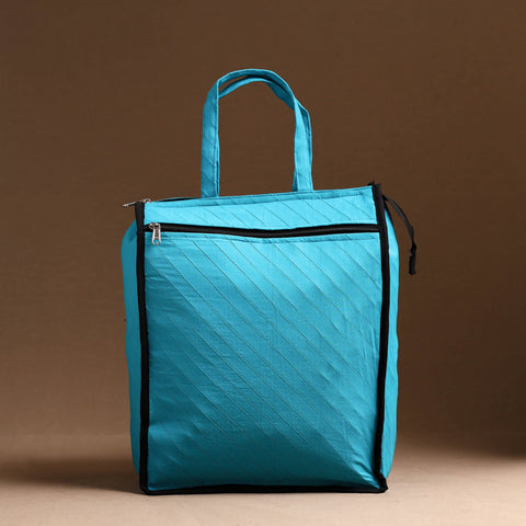 Blue Handcrafted Cotton Shopping Bag 04