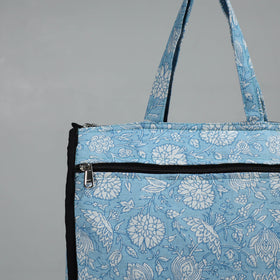 Blue Handcrafted Cotton Shopping Bag 17