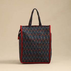 Blue Handcrafted Cotton Shopping Hand Bag