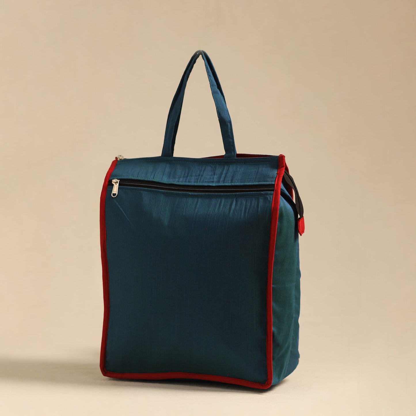 Blue Handcrafted Cotton Shopping Hand Bag