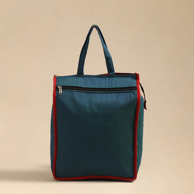 Blue Handcrafted Cotton Shopping Hand Bag