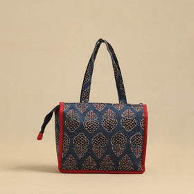 Blue Handcrafted Cotton Small Hand Bag