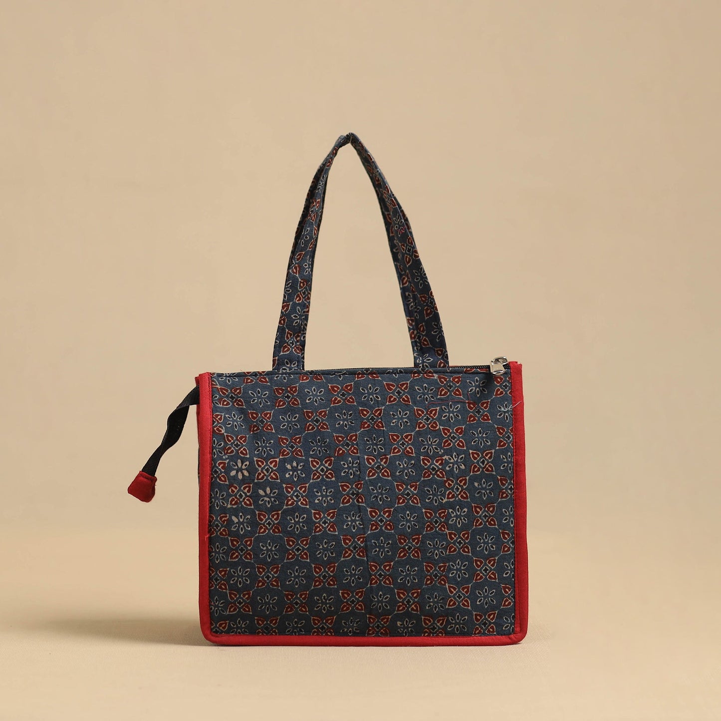 Blue Handcrafted Cotton Small Hand Bag