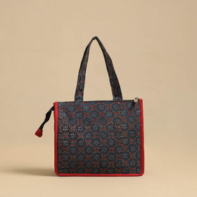 Blue Handcrafted Cotton Small Hand Bag