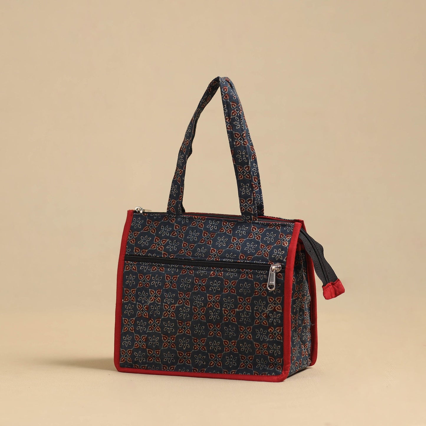 Blue Handcrafted Cotton Small Hand Bag