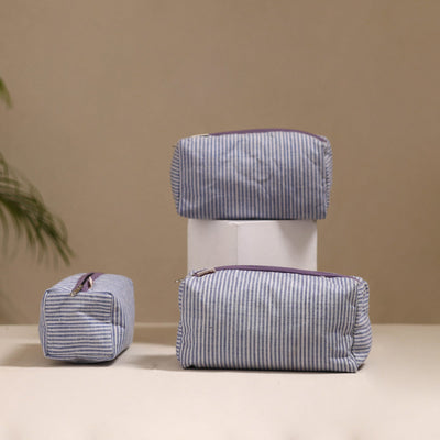 Handcrafted fabric toiletry bags (set of 3) 14