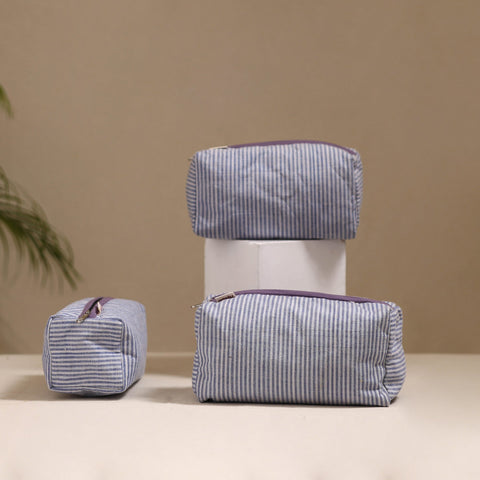 Handcrafted fabric toiletry bags (set of 3) 14