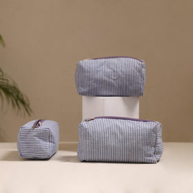 Handcrafted fabric toiletry bags (set of 3) 14