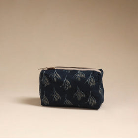 Blue - handcrafted fabric toiletry pouch 08