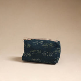 Blue - handcrafted fabric toiletry pouch 12