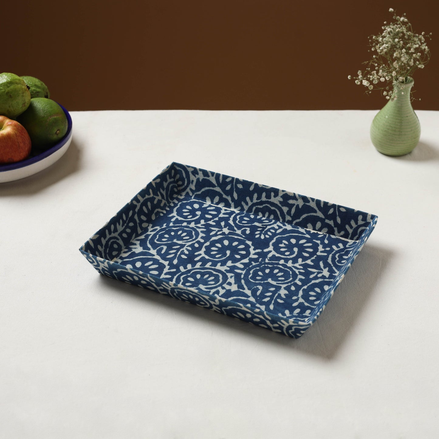 Blue - handcrafted fabric valet tray (12 x 10 in) 30