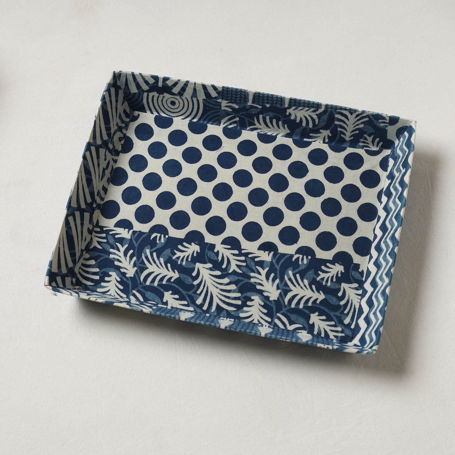 Blue - handcrafted fabric valet tray (12 x 10 in) 37