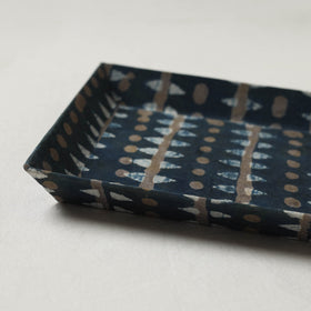 Blue - handcrafted fabric valet tray (9 x 7 in) 01