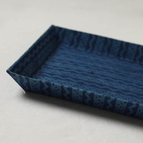 Blue - handcrafted fabric valet tray (9 x 7 in) 02