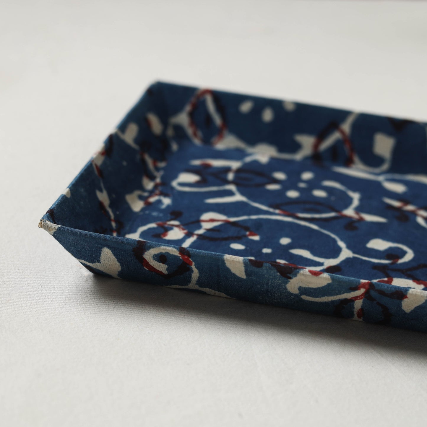 Blue - handcrafted fabric valet tray (9 x 7 in) 11