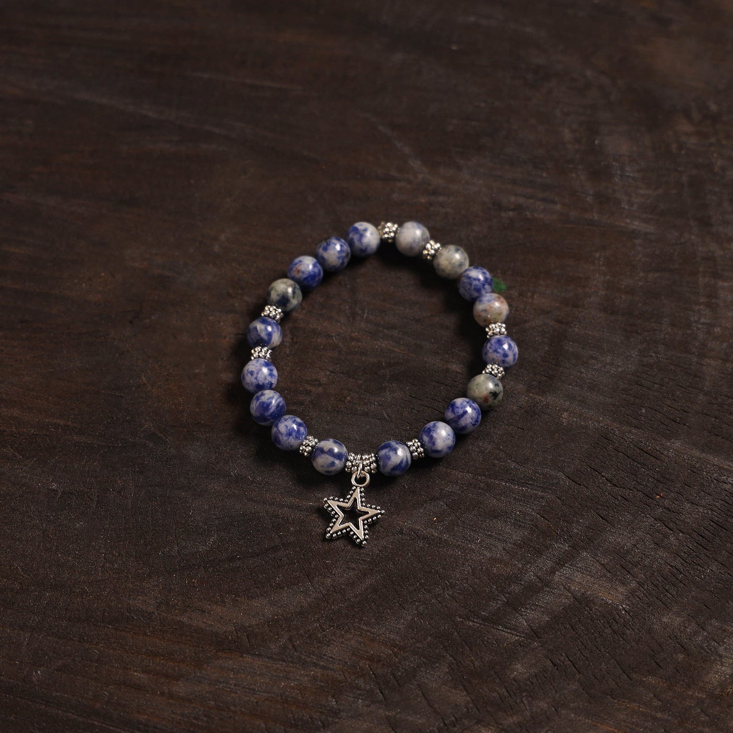 Handcrafted glass stone bracelet 01