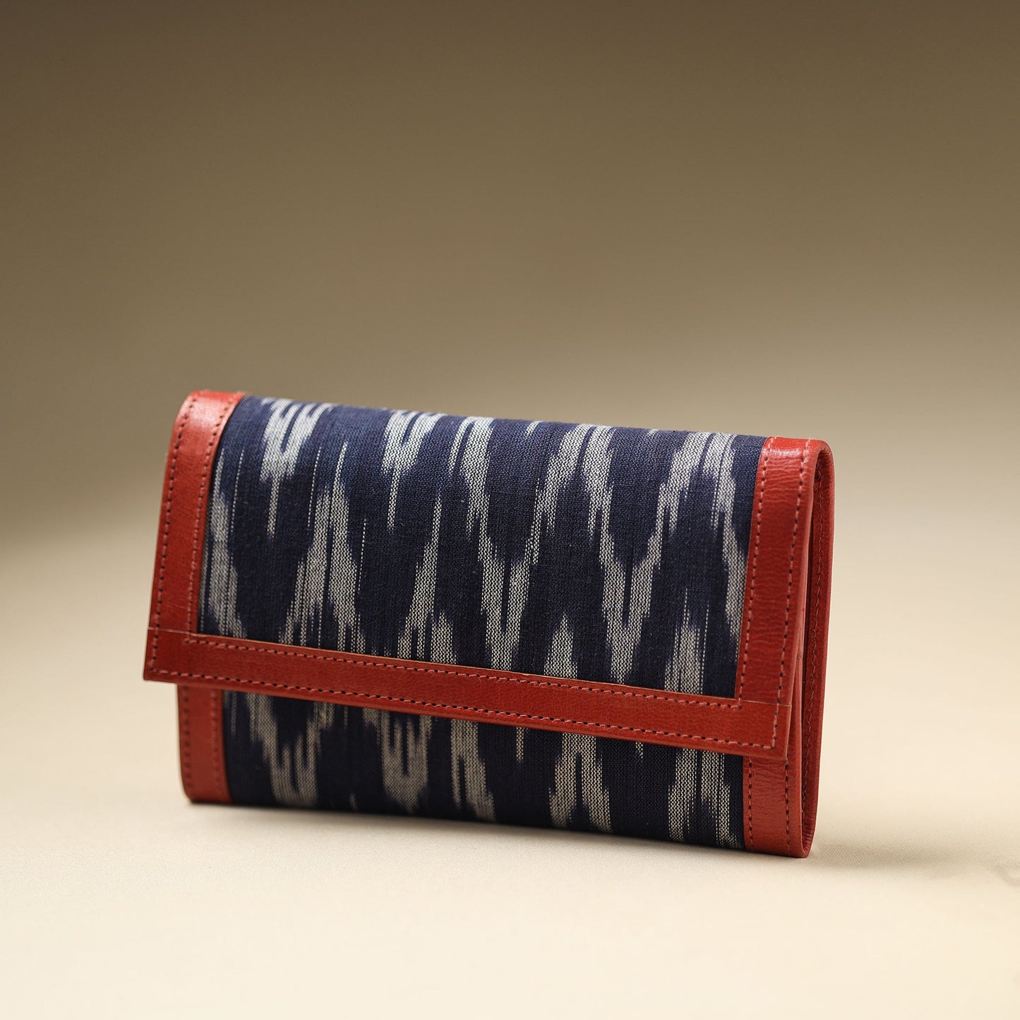  Handcrafted Ikat Weave Leather Wallet 