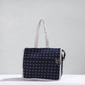 Blue Handcrafted Jacquard Cotton Hand Bag 12