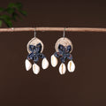 Buy Handcrafted Jute Phool Kali Shell Earrings