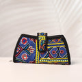 Blue Handcrafted Kutch Embroidery Cotton Clutch / Wallet