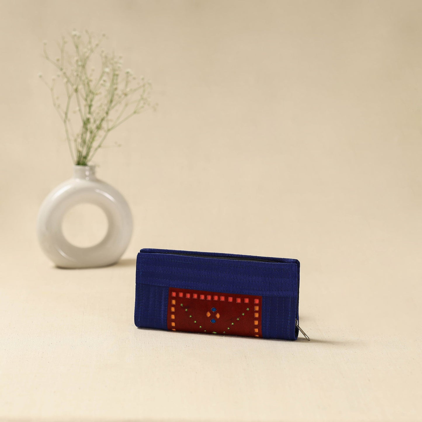 Handcrafted kutch leather clutch / wallet 33