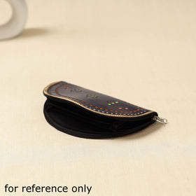 Blue - handcrafted kutch leather clutch / wallet 51