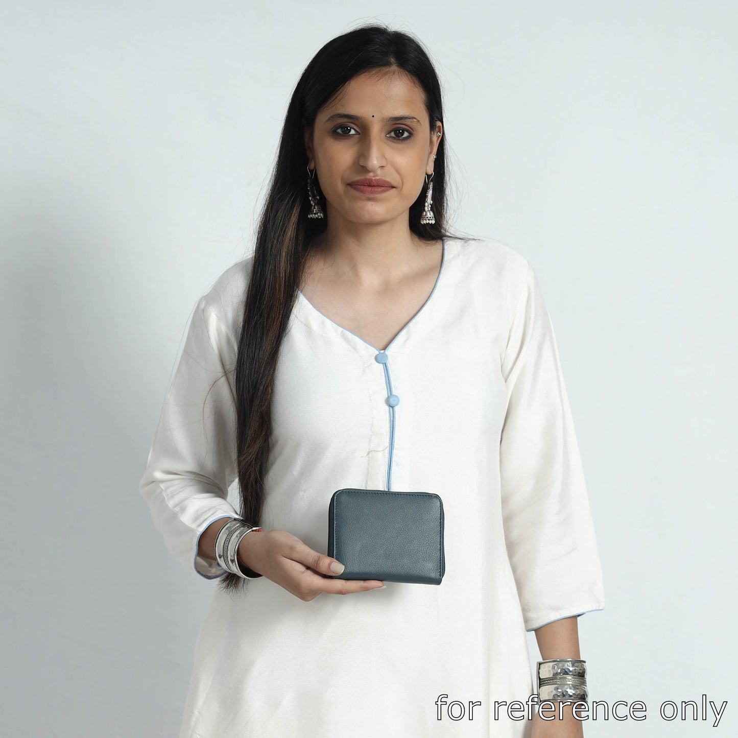 Blue Handcrafted Leather Wallet