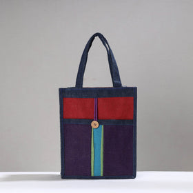 Blue Handcrafted Multipurpose Jute Hand Bag