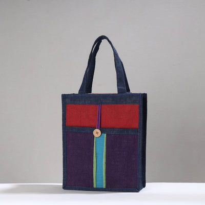 Blue Handcrafted Multipurpose Jute Hand Bag