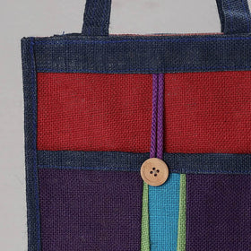 Blue Handcrafted Multipurpose Jute Hand Bag