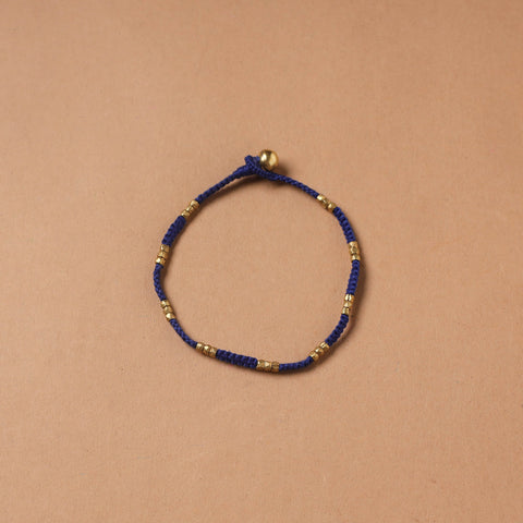 Handcrafted odisha dokra beads threadwork tribal anklet 23