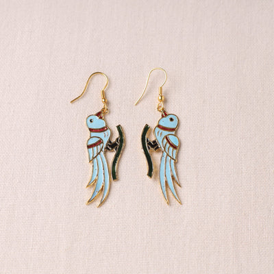  Handcrafted Paka Meenakari Jhumka Earrings 