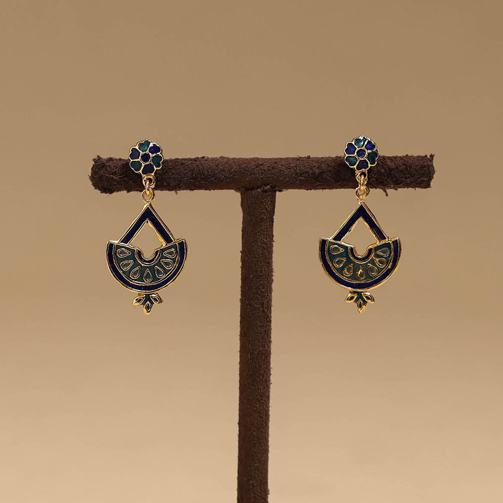 Handcrafted paka meenakari earrings 86