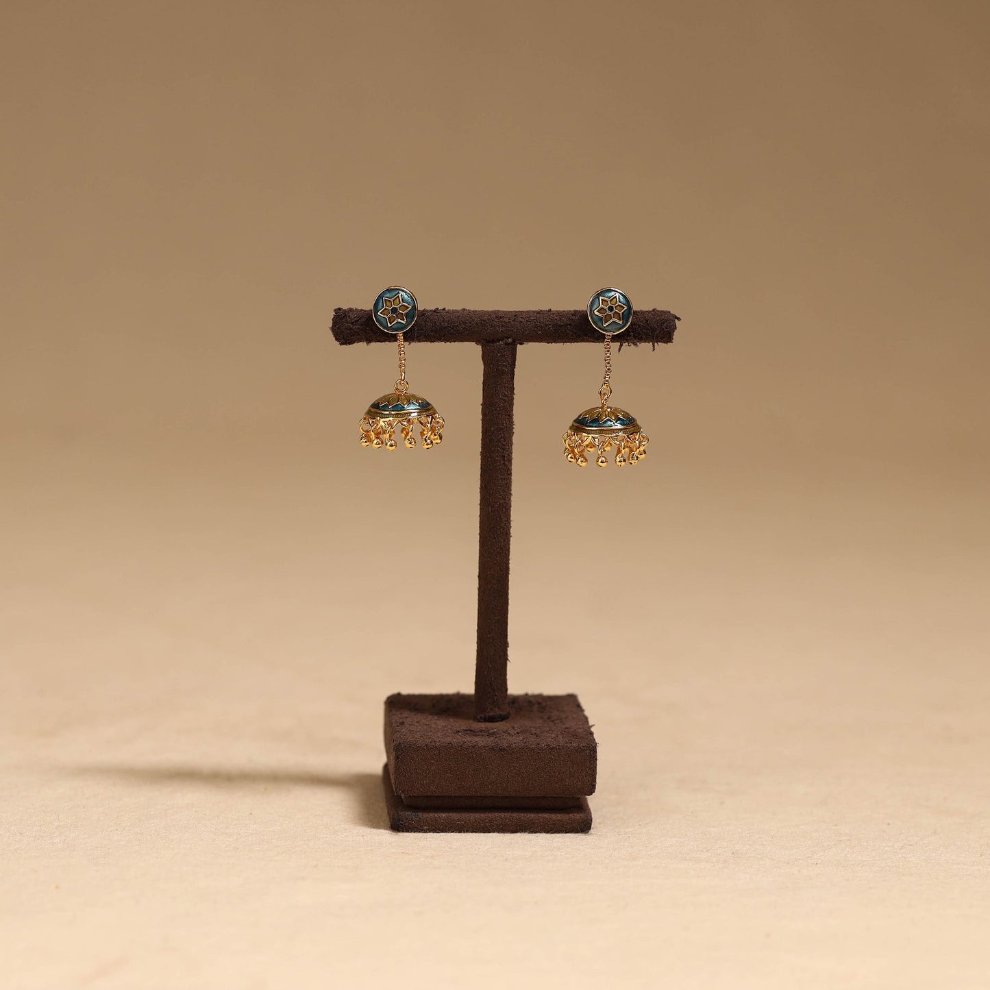 Handcrafted paka meenakari jhumki earrings 58
