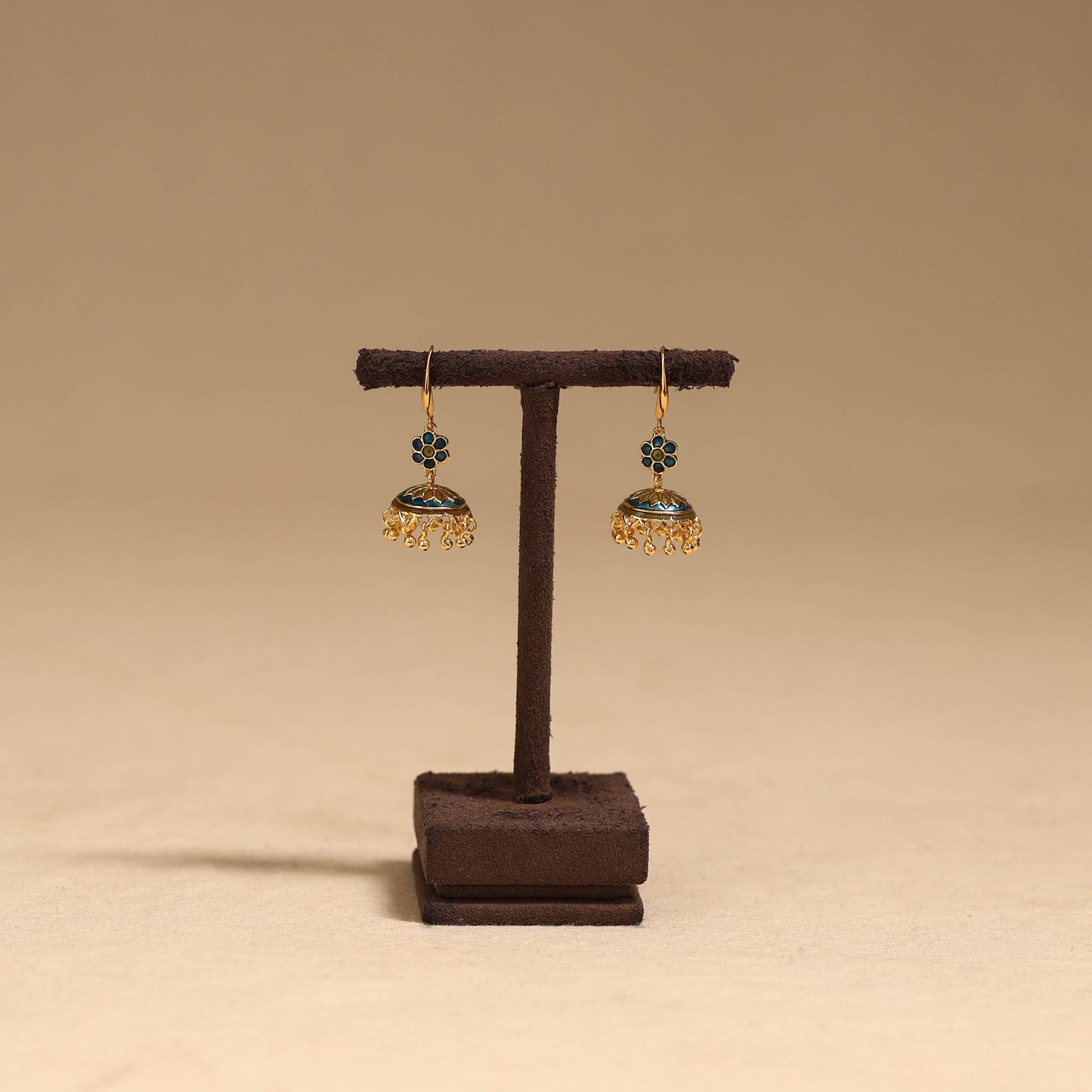 Handcrafted paka meenakari jhumki earrings 63