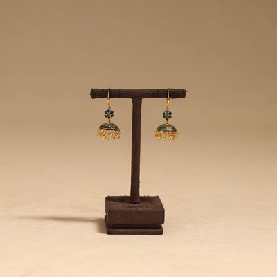 Handcrafted paka meenakari jhumki earrings 63