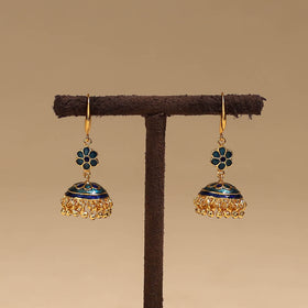 Handcrafted paka meenakari jhumki earrings 64