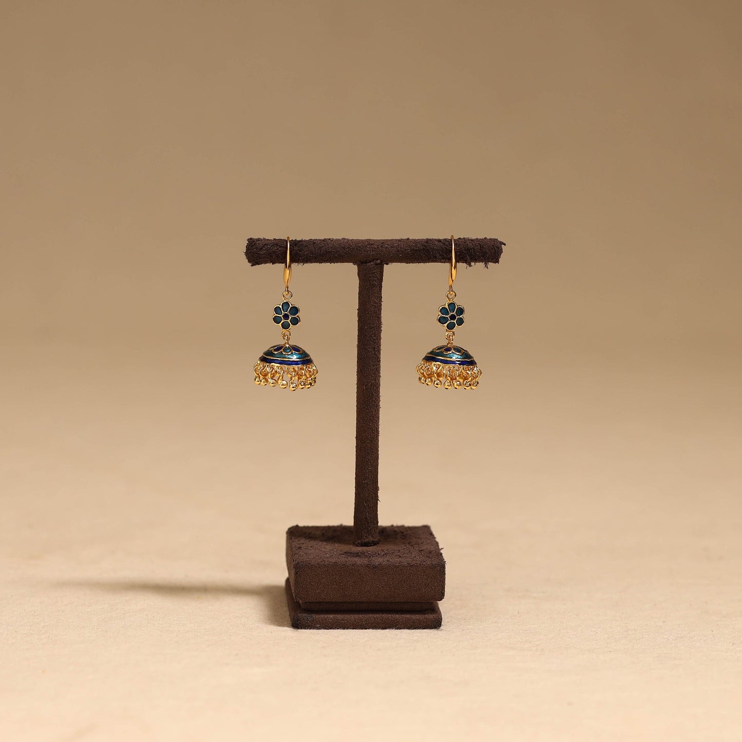 Handcrafted paka meenakari jhumki earrings 64