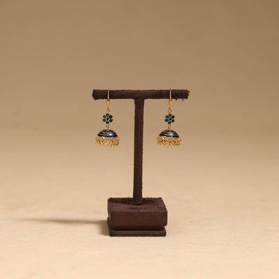 Handcrafted paka meenakari jhumki earrings 64