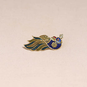 Handcrafted paka meenakari saree pin 212