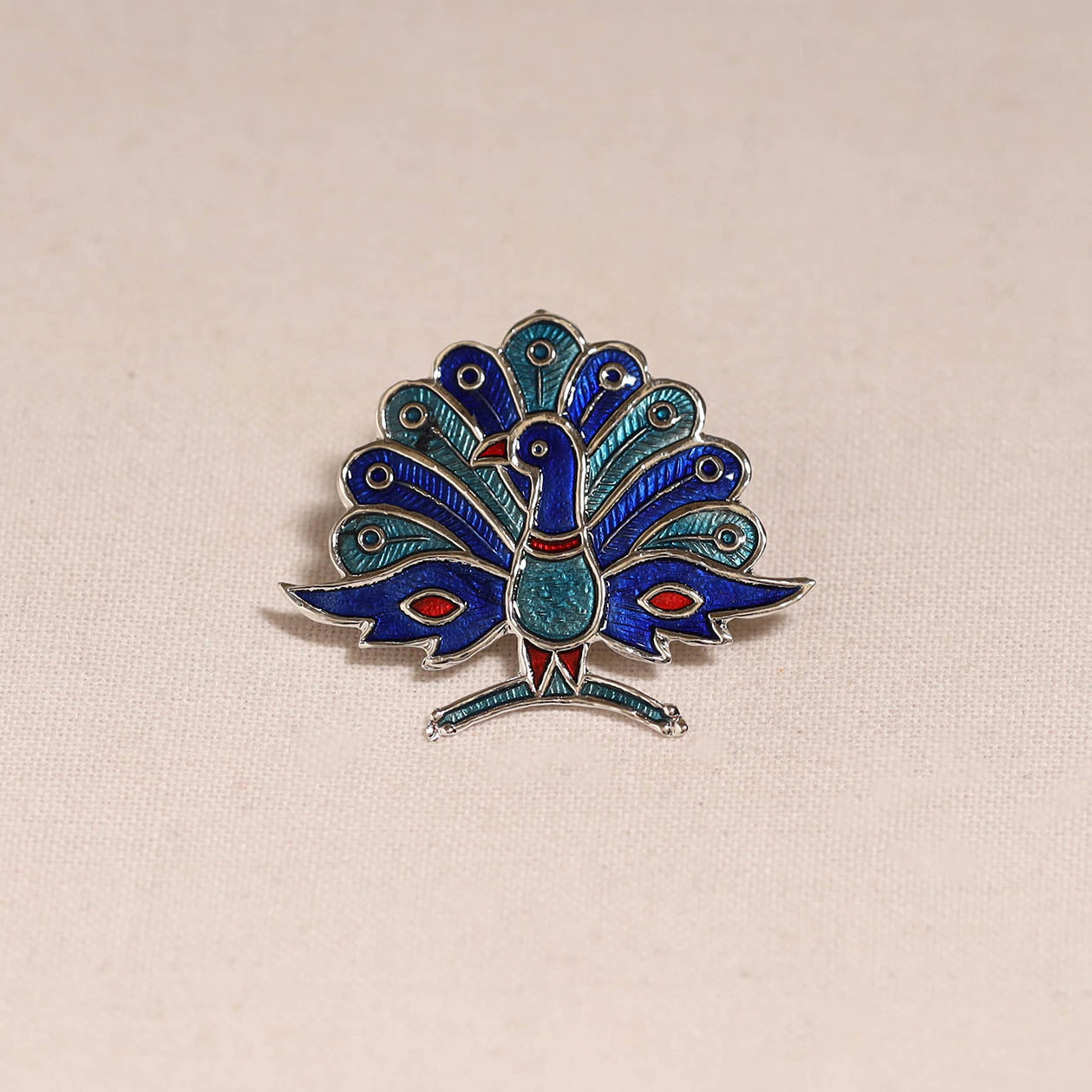 Handcrafted paka meenakari saree pin 227